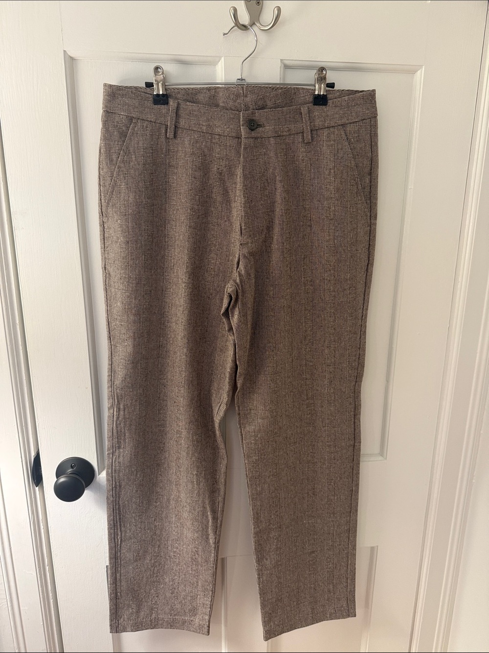 Men's Brown Tailored Dress Pants